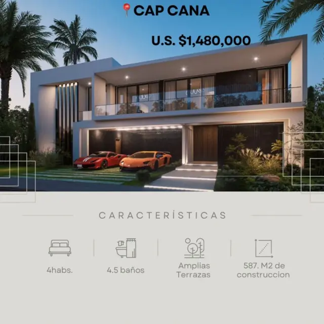 Villa Cap Cana de Lujo, USD$ 1,550,000
